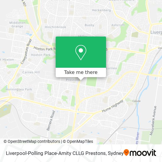 Liverpool-Polling Place-Amity CLLG Prestons map