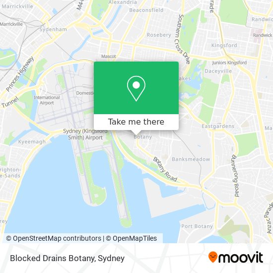 Mapa Blocked Drains Botany