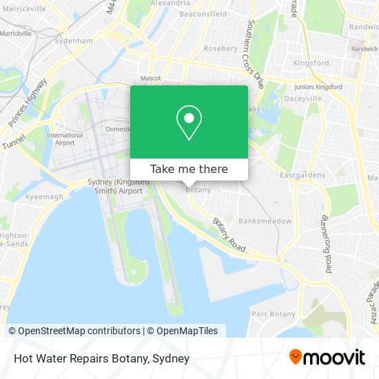 Mapa Hot Water Repairs Botany