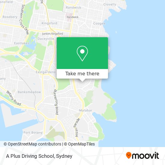 A Plus Driving School map