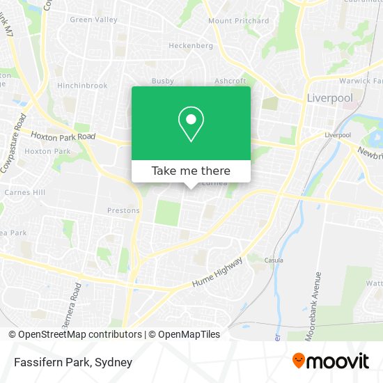 Mapa Fassifern Park