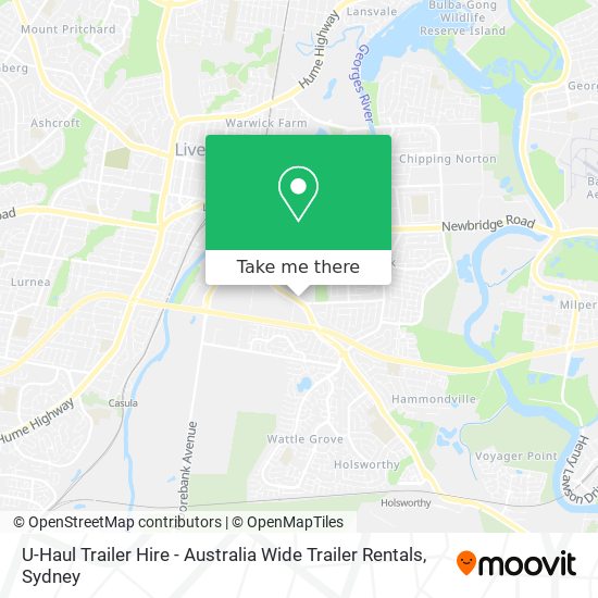 U-Haul Trailer Hire - Australia Wide Trailer Rentals map