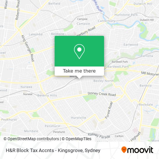 Mapa H&R Block Tax Accnts - Kingsgrove