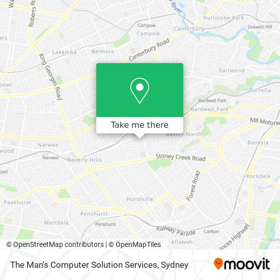 Mapa The Man's Computer Solution Services