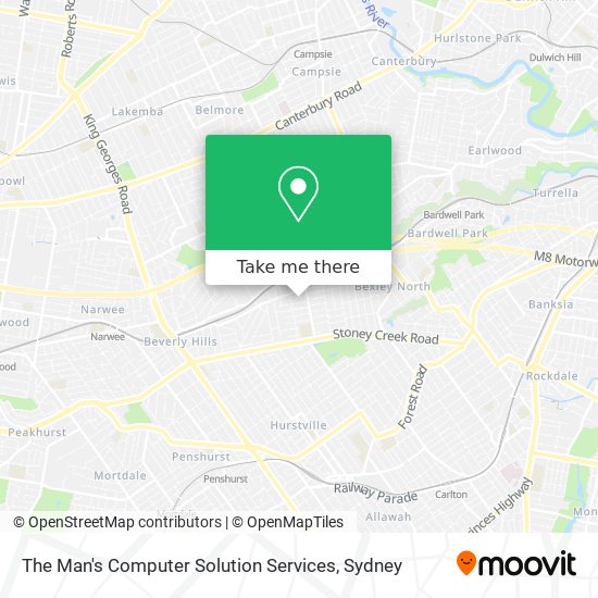 The Man's Computer Solution Services map