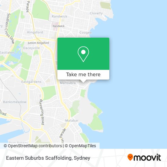 Eastern Suburbs Scaffolding map