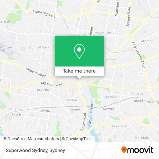 Mapa Superwood Sydney