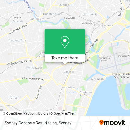 Mapa Sydney Concrete Resurfacing