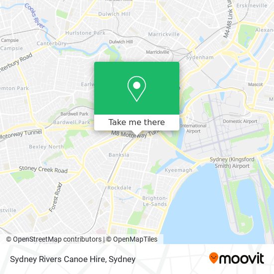 Mapa Sydney Rivers Canoe Hire