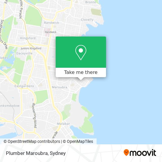 Plumber Maroubra map