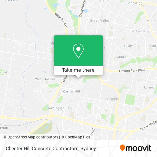 Chester Hill Concrete Contractors map