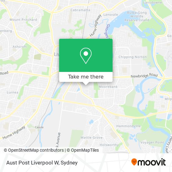 Mapa Aust Post Liverpool W