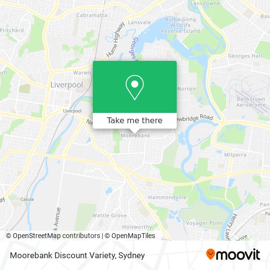 Mapa Moorebank Discount Variety