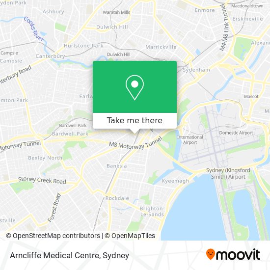 Mapa Arncliffe Medical Centre