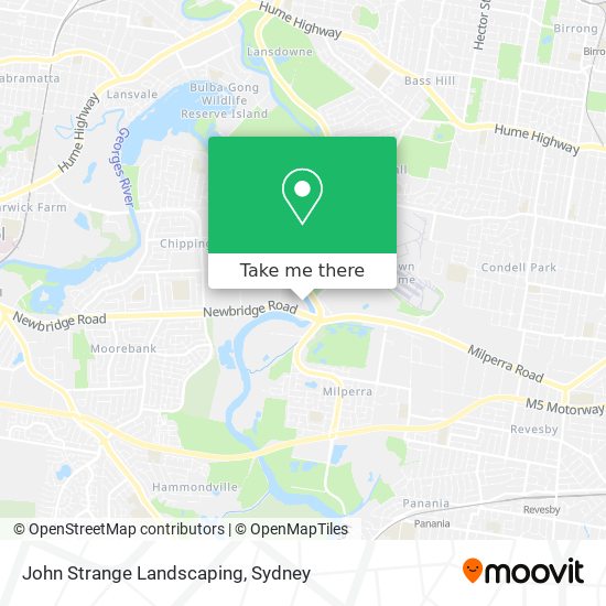 John Strange Landscaping map