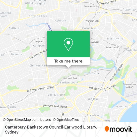 Mapa Canterbury-Bankstown Council-Earlwood Library