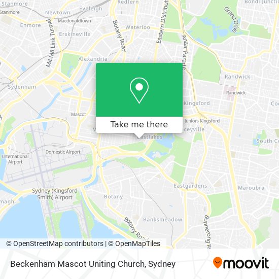 Beckenham Mascot Uniting Church map