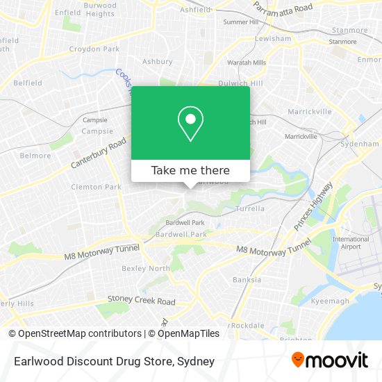Mapa Earlwood Discount Drug Store