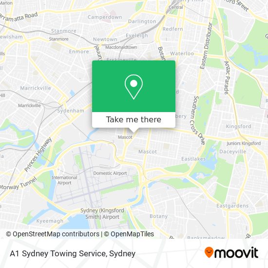 Mapa A1 Sydney Towing Service