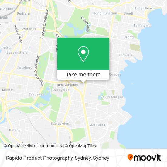 Rapido Product Photography, Sydney map