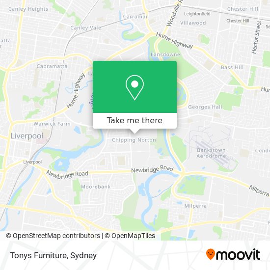 Tonys Furniture map