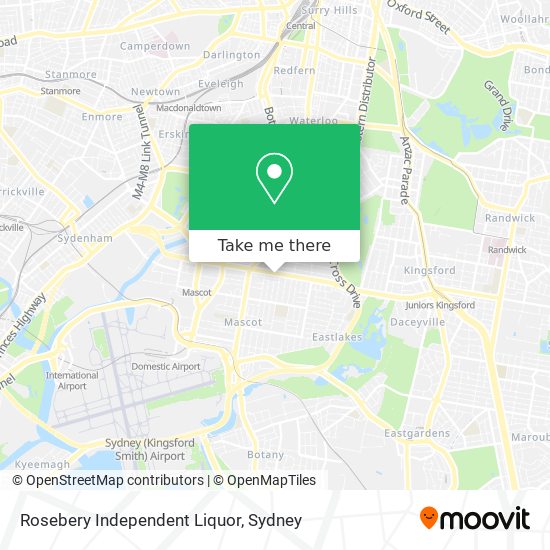 Mapa Rosebery Independent Liquor