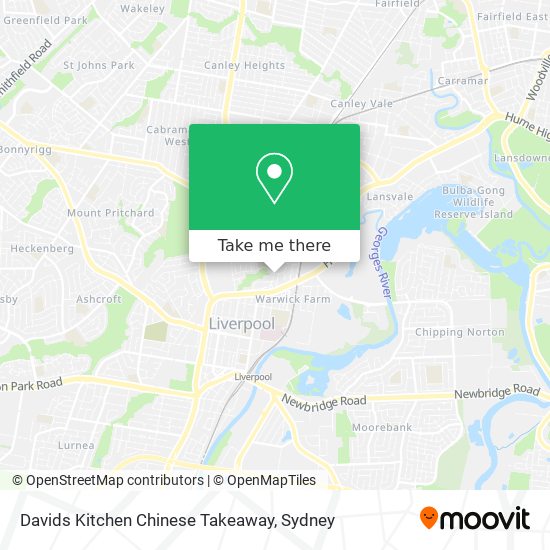 Mapa Davids Kitchen Chinese Takeaway