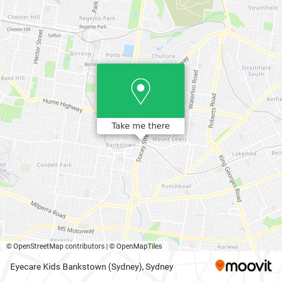 Mapa Eyecare Kids Bankstown (Sydney)