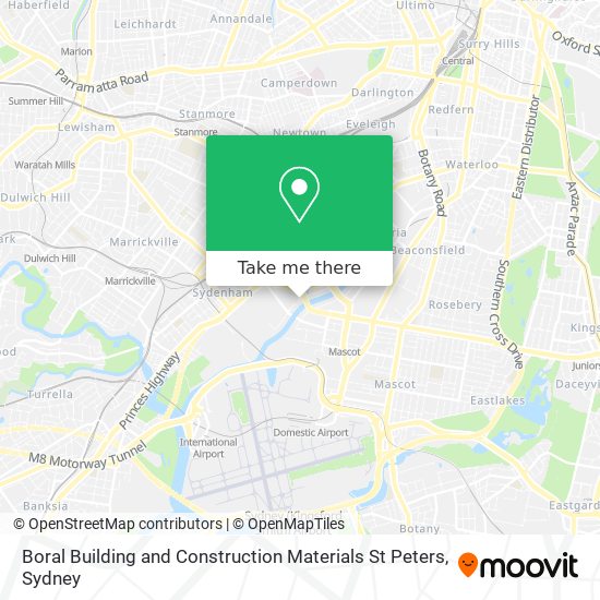 Boral Building and Construction Materials St Peters map
