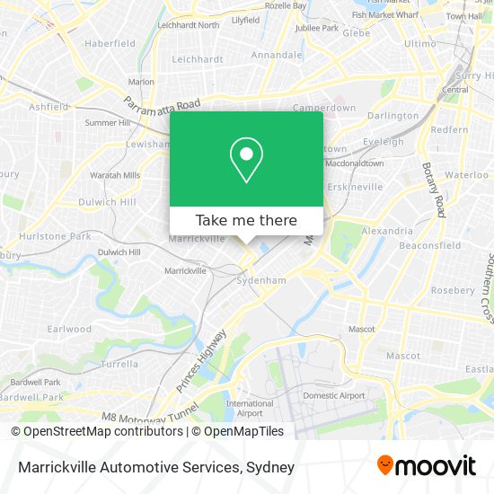 Marrickville Automotive Services map