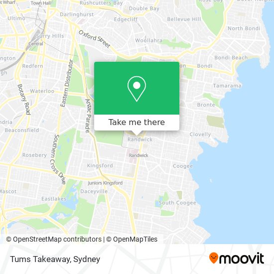 Tums Takeaway map