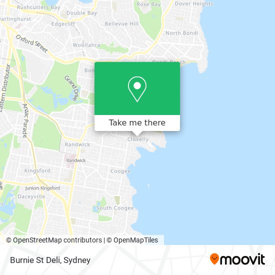 Mapa Burnie St Deli