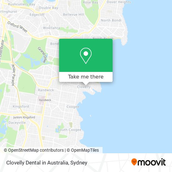 Clovelly Dental in Australia map