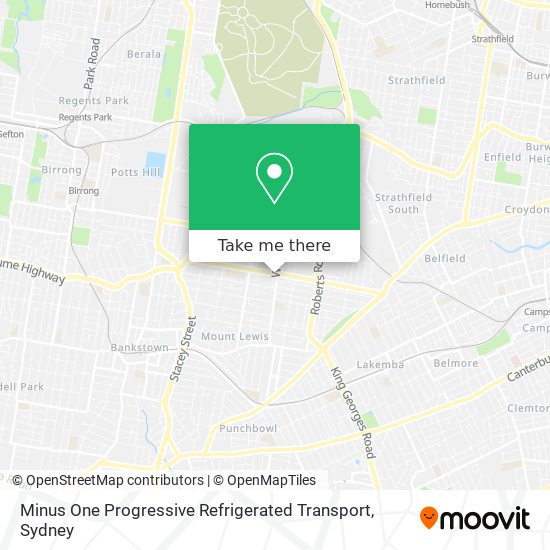 Minus One Progressive Refrigerated Transport map