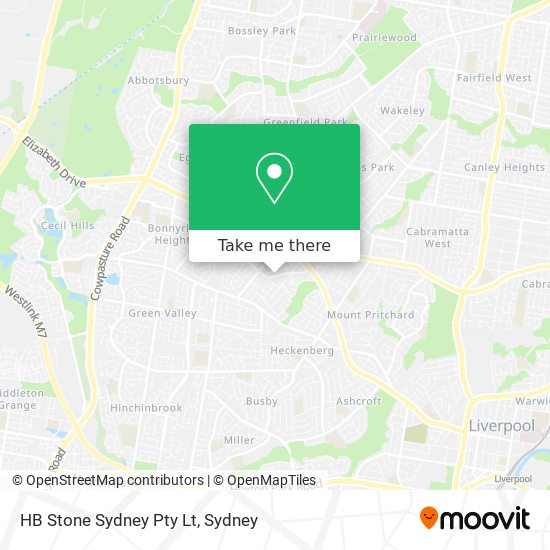 HB Stone Sydney Pty Lt map