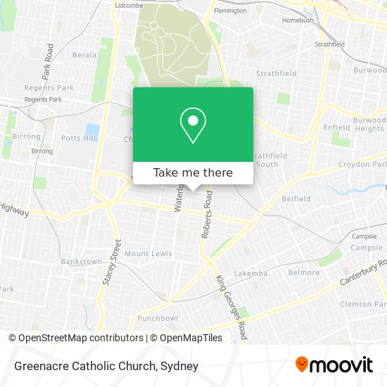 Greenacre Catholic Church map