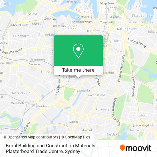Boral Building and Construction Materials Plasterboard Trade Centre map