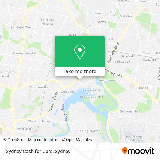 Mapa Sydney Cash for Cars