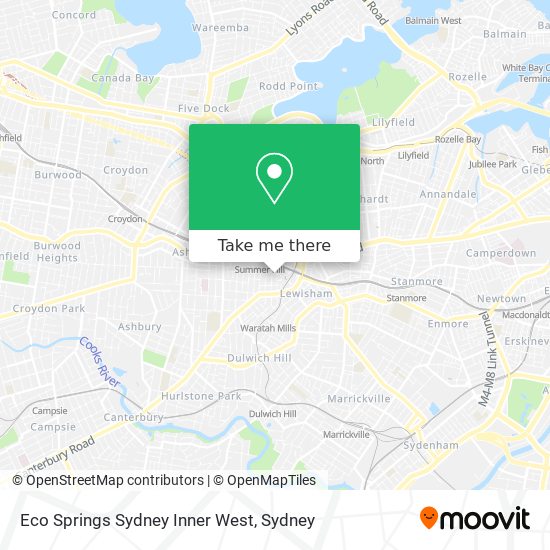 Eco Springs Sydney Inner West map