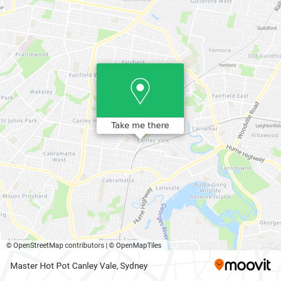 Master Hot Pot Canley Vale map