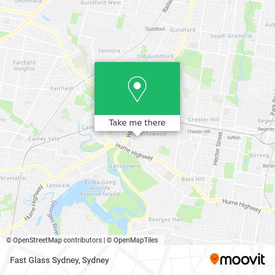 Mapa Fast Glass Sydney