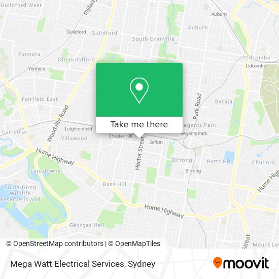 Mapa Mega Watt Electrical Services