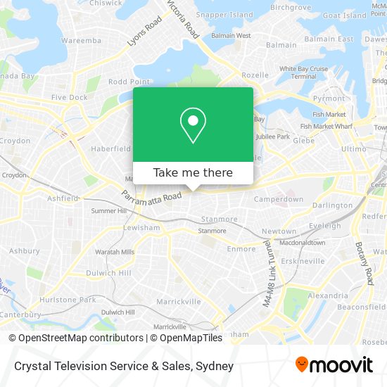 Mapa Crystal Television Service & Sales