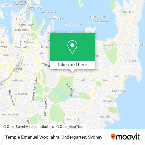 Temple Emanuel Woollahra Kindergarten map