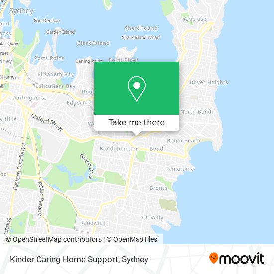 Kinder Caring Home Support map