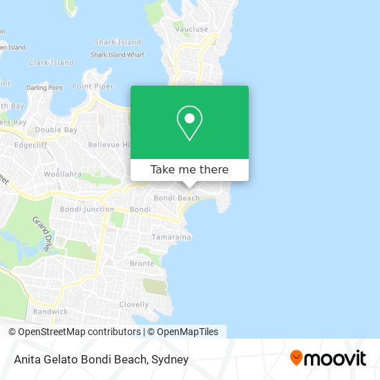 Anita Gelato Bondi Beach map