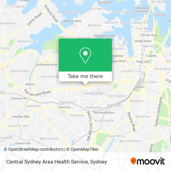 Central Sydney Area Health Service map
