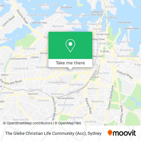 The Glebe Christian Life Community (Acc) map