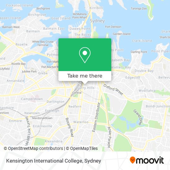 Mapa Kensington International College