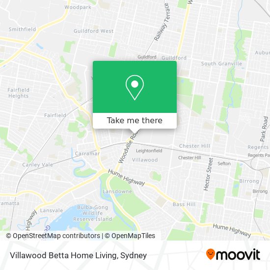 Villawood Betta Home Living map
